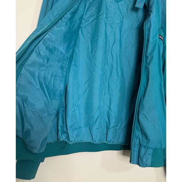 Vintage Members Only Jacket Men's Medium Teal Green Heavily Used Functional 80s - Picture 8 of 11